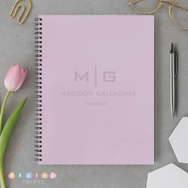 Feste weiche Lichtpastell-Lavendel-Purpurfarbe Notizbuch