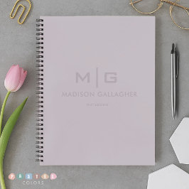 Feste weiche Lichtpastell-Lavendel-Purpurfarbe Notizbuch