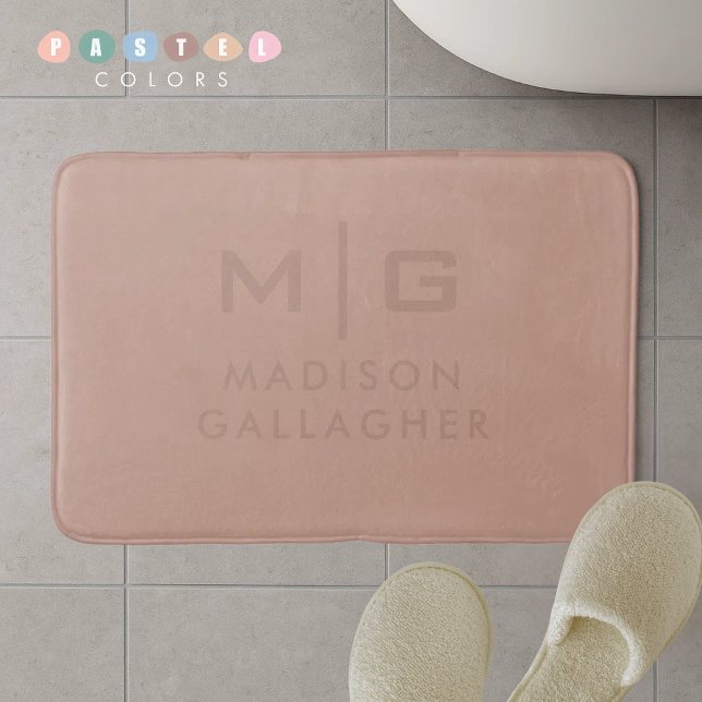 Feste weiche Lichtpastell-Terrakotta-Beige-Farbe Badematte (Solid Soft Light Pastel Terra Cotta Beige Color Bath Mat
)