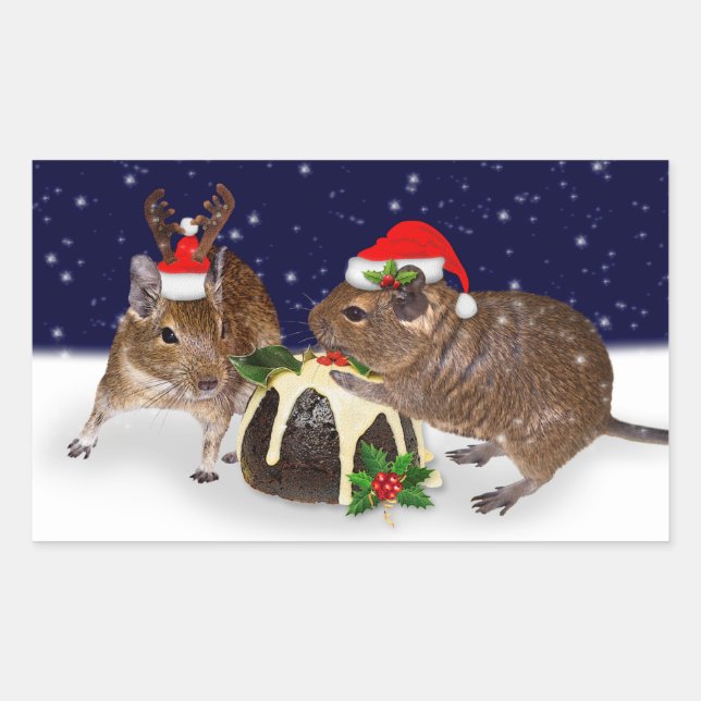 Fester Degus-Aufkleber Rechteckiger Aufkleber (Vorderseite)
