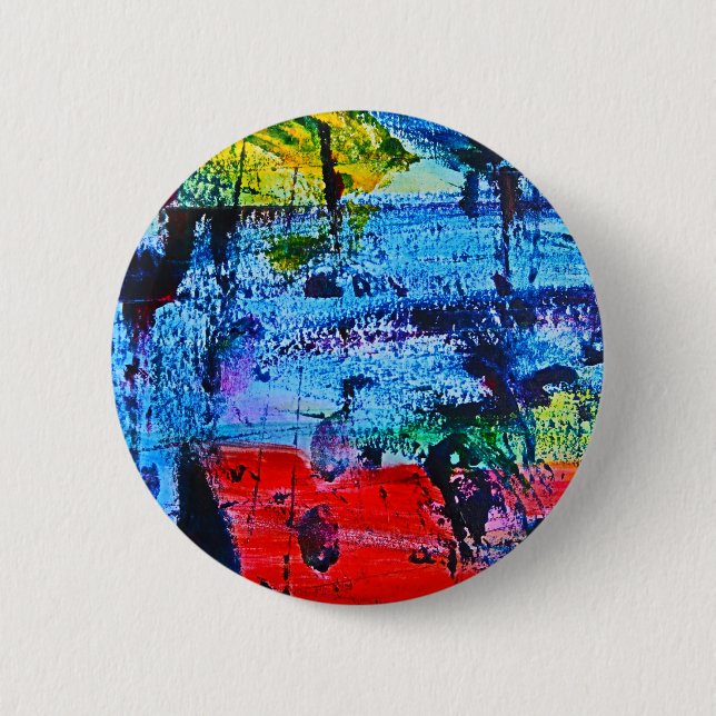 Fester Gläsereffekt moderne abstrakte Kunst Button (Vorderseite)