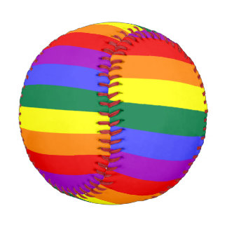 Fester Regenbogen Streifen Aquarellwaschbecken Reg Baseball