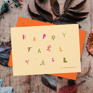 FESTER SCHRIFTART FALL FEIERTAGSKARTE