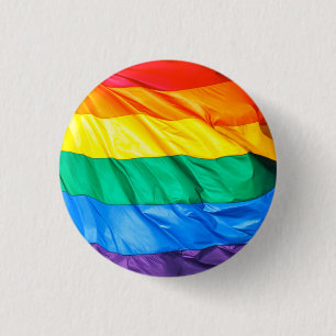 Fester Stolz - Gay Pride-Flaggen-Nahaufnahme Button