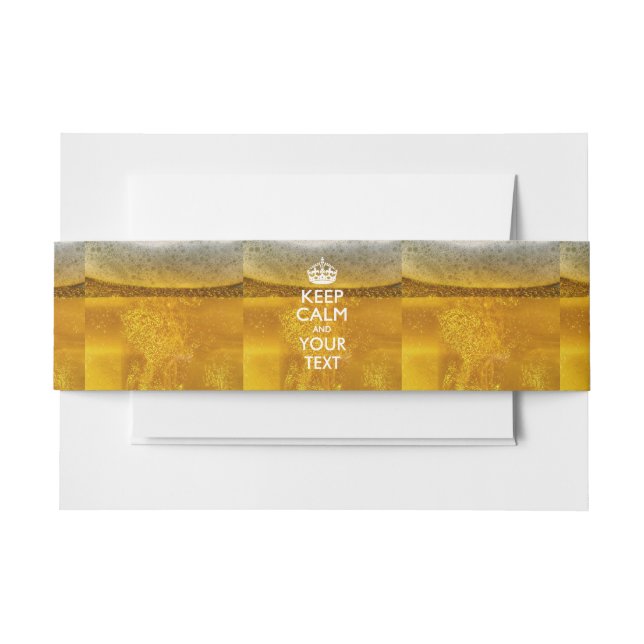 Festes Bier BEHALTE CALM und Ihren kreativen Text Einladungsbanderole (Vorderseite Beispiel)