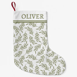 Festes Cypress-Muster mit Monogramm-Urlaub Kleiner Weihnachtsstrumpf