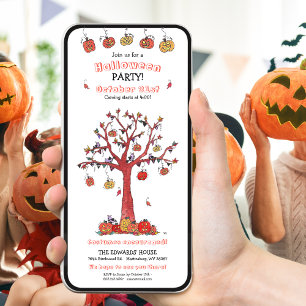 Festes Fall Tree Halloween-Party Einladung