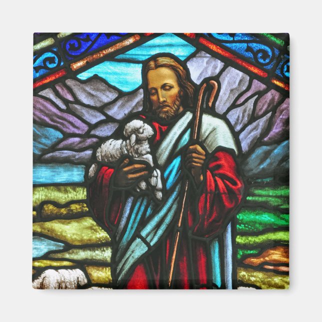 Festes Glas-Bild des Jesus-Magneten Magnet (Vorne)