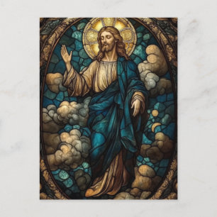 Festes Glas Jesus Art - Christlich Postkarte