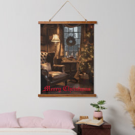 festes Glühen Wandteppich Mit Holzrahmen