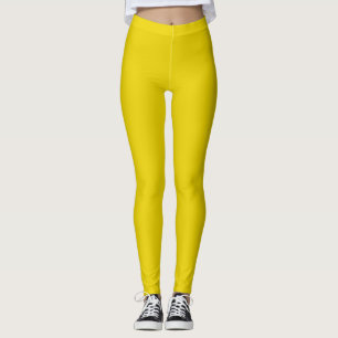 Festes, helles Zitronengelb Leggings
