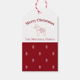 Festes Heritage Pferd | Packung mit 10 Ferien Geschenkanhänger