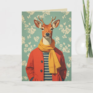Festes Hirsch im Winterstil Karte