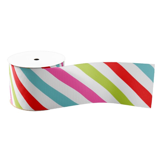 Festes Muster - Retro-Urlaubsmuster Ripsband (Spule)