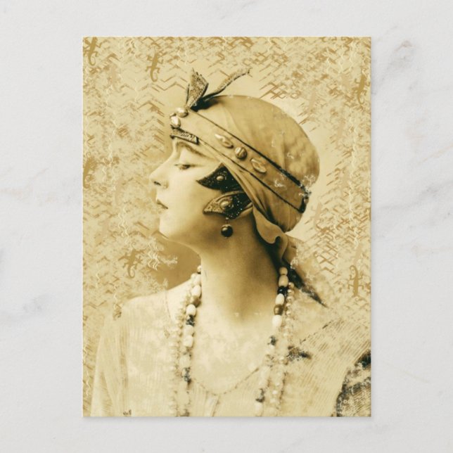 festes Outfit Postkarte (Vorderseite)