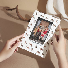 Festes Pferd Reittier Weihnachtsfest Foto Feiertagskarte