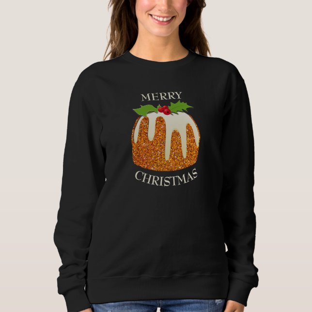 festes Pudding | GLITZER SPARKLE | Zu Weihnachten Sweatshirt (Vorderseite)