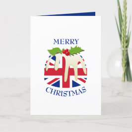 Festes Pudding mit | UNION JACK | Christmas Feiertagskarte