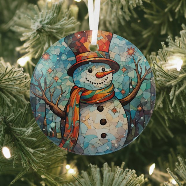 Festes Snowman-Festglas Ornament Aus Glas (InSitu)