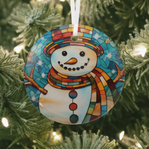 Festes Snowman-Festglas Ornament Aus Glas