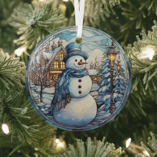 Festes Snowman-Festglas Ornament Aus Glas (InSitu)