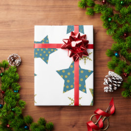 Festes Sternenmuster Geschenkpapier
