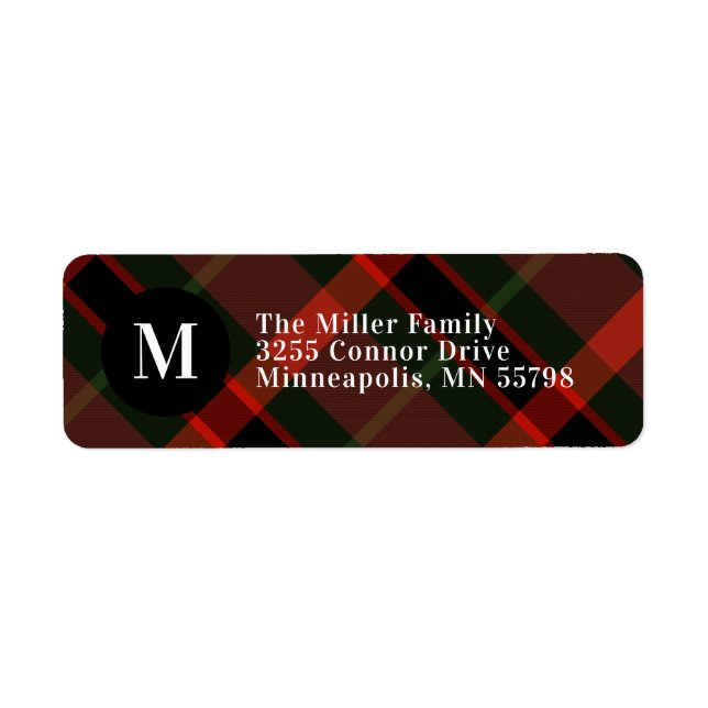 Festes Tartan Monogram Weihnachten (Vorne)