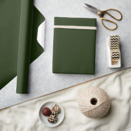 Festes Waldgrün Geschenkpapier