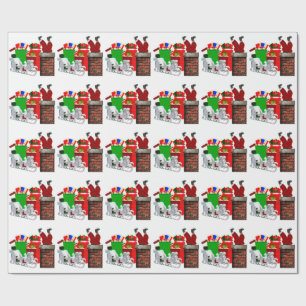Festes Weihnachtswackelpapier Geschenkpapier