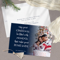 Festes Zitat Foto Overlay Navy Blue