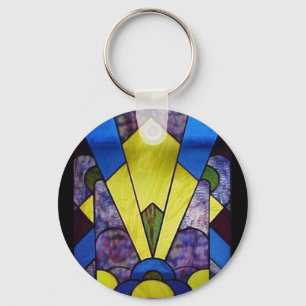 Festgehaltenes Glas_Art Deco Schlüsselkette Schlüsselanhänger