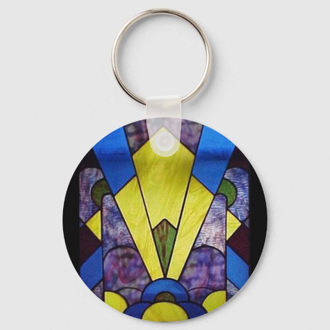 Festgehaltenes Glas_Art Deco Schlüsselkette Schlüsselanhänger (Vorderseite)