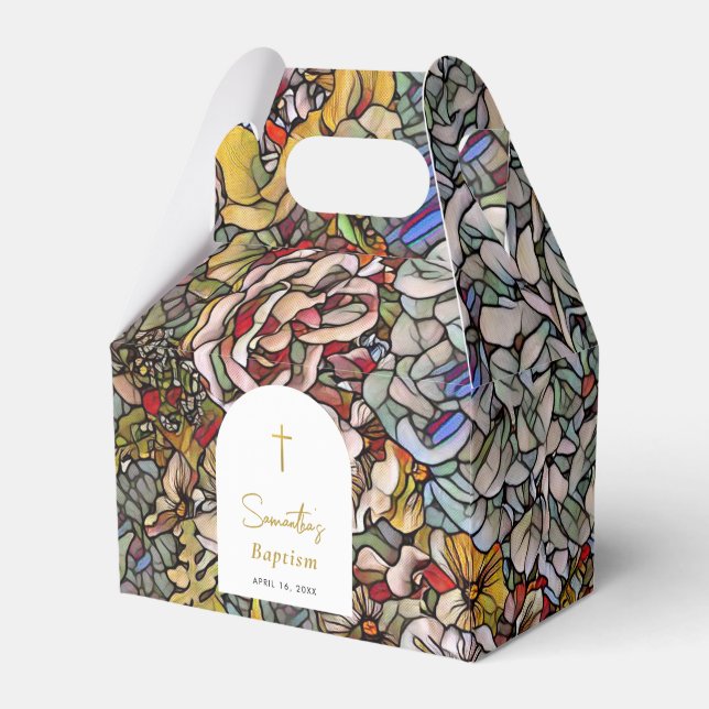 Festgehaltenes Glas Christening Taufe Gefallen Geschenkschachtel (Vorderseite)