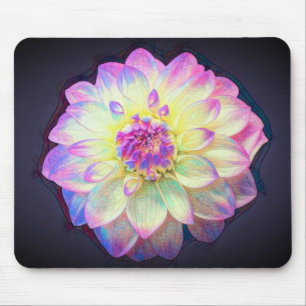 Festgehaltenes Glas Dahlia Mouse Pad Mousepad