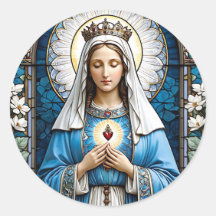 Festgehaltenes Glas Heilige Maria mit heiligen Her