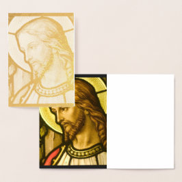 Festgehaltenes Glas Jesus Christus Foil Card Folienkarte