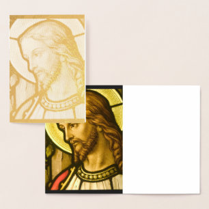 Festgehaltenes Glas Jesus Christus Foil Card Folienkarte