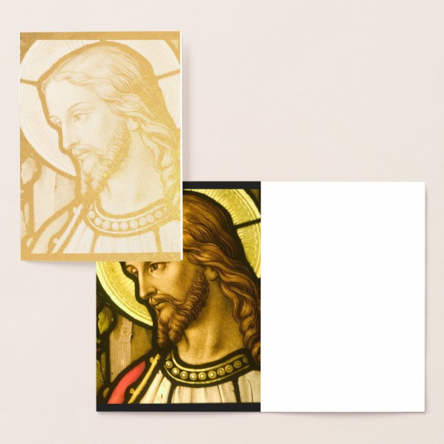 Festgehaltenes Glas Jesus Christus Foil Card Folienkarte (Anzeige)