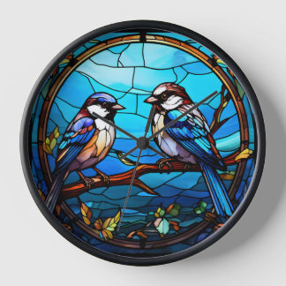Festgelegte Glass Birds Wall Clock Uhr