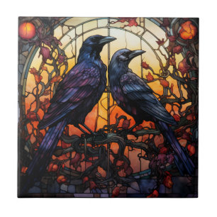 Festgelegte Glass Ravens Fliese