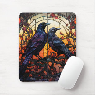 Festgelegte Glass Ravens Mousepad