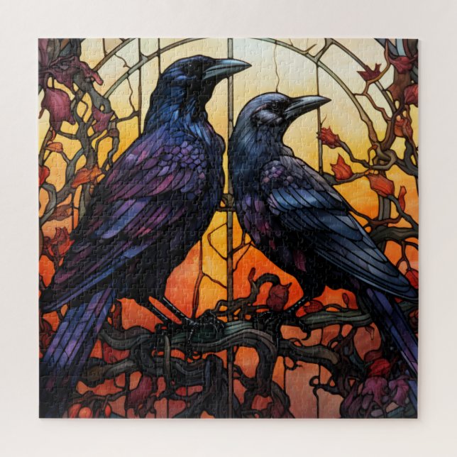 Festgelegte Glass Ravens Puzzle (Vertikal)