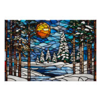 Festgelegte Glass Winter Forest Landschaft
