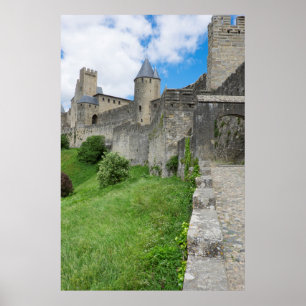 Festgelegte Mauer von Carcassonne Poster