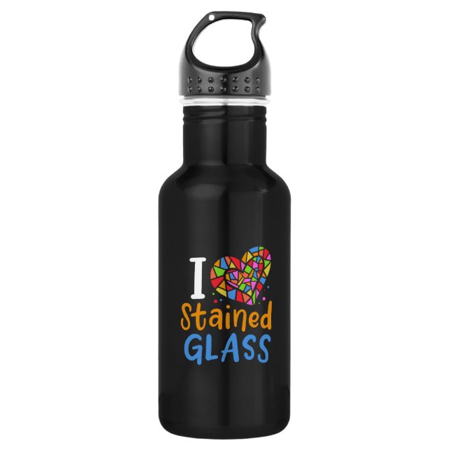 Festgelegter Glaskünstler Edelstahlflasche (Vorderseite)