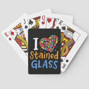 Festgelegter Glaskünstler Spielkarten