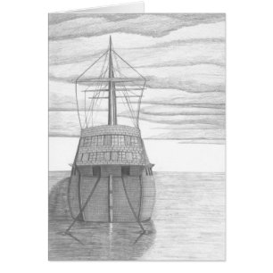 Festgemachte Schiffs-Skizze-Karte