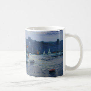 Festgemachter später Nachmittag der Yachten Tasse