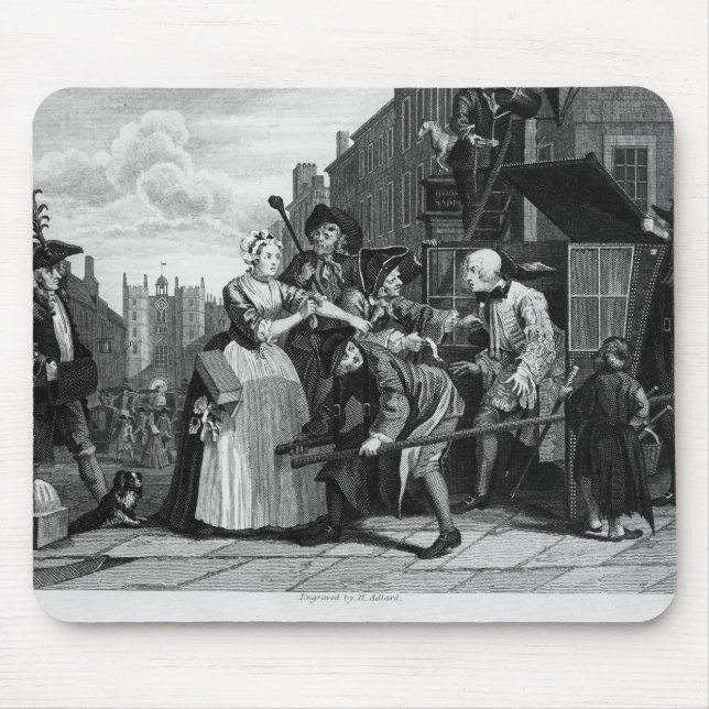 Festgenommen für Schulden, Platte V Mousepad (Vorne)