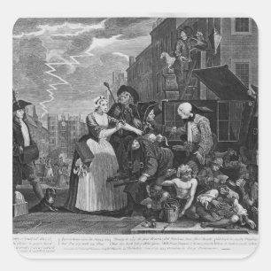 Festgenommen für Schulden Quadratischer Aufkleber